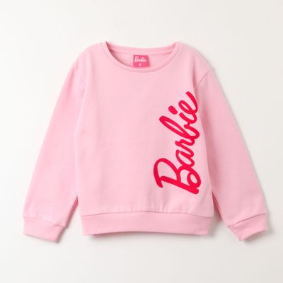 Poleron Cerrado Niña Big Logo Rosado Barbie