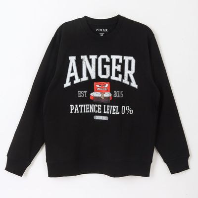 Polerón Cerrado Adulto Negro Ira Intensamente Pixar Disney