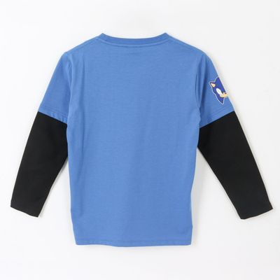 Imagen 2 del producto Polera Doble Manga Niño Personajes Azul Sonic