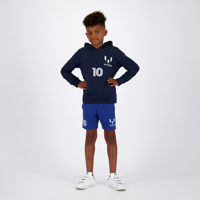 Poleron Cerrado Con Gorro Niño 10 Azul Messi