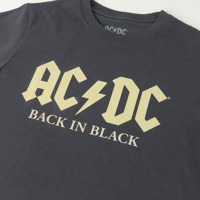 Imagen 2 del producto Polera Manga Corta Hombre Back And Black Gris AC/DC