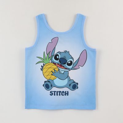 Polera Sin Manga Niña Azul Lilo & Stitch Disney