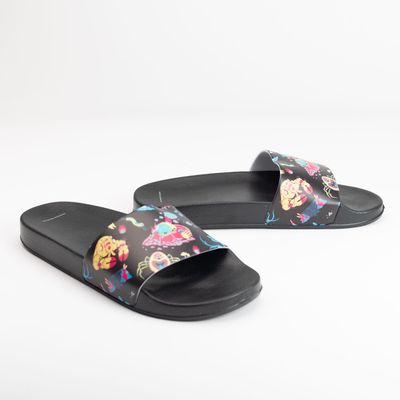 Imagen 2 del producto Sandalias Hombre Just them Negro Rick and Morty