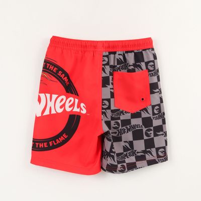 Imagen 2 del producto Traje de baño Niño Rojo Full Print Bolsillo Hot Wheels
