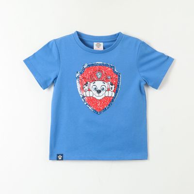 Polera Manga Corta Niño Chase Y Marshall Beige Paw Patrol