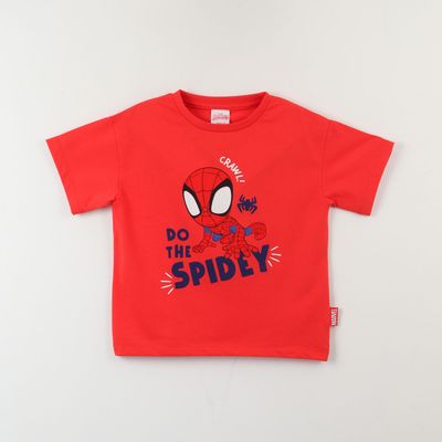 Polera Manga Corta Niño Rojo Do The Spidey Marvel