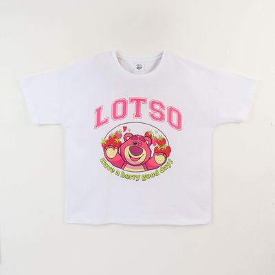 Polera Manga Corta Niña Blanco Lotso Toy Story Disney