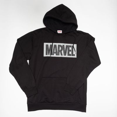 Poleron Hombre Marvel Logo Negro