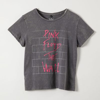 Imagen 1 del producto Polera Manga Corta Mujer The Wall Negro Pink Floyd