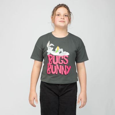 Polera Niña Looney tunes Bugs Gris Warner Bross