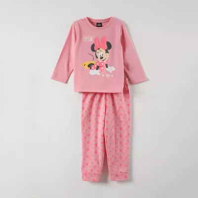 Conjunto Pijama Buzo Niña Minnie Hello! Rosado Disney