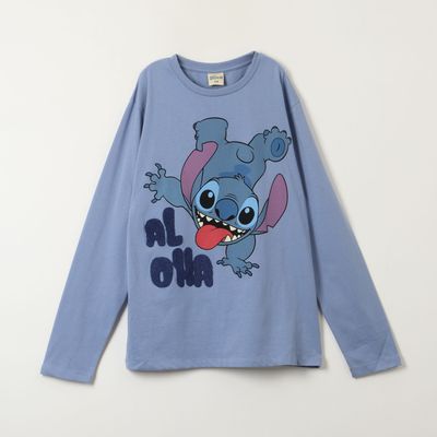 Imagen 1 del producto Polera Manga Larga Niño Lilo & Stitch Crazy Azul Disney