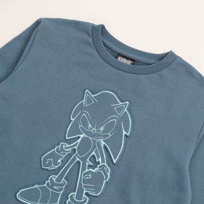 Imagen 2 del producto Poleron Cerrado Niño Relieve Emboss Azul Sonic