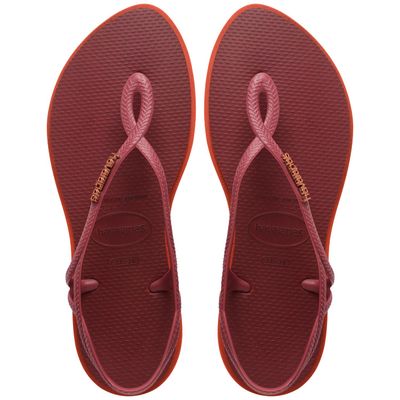 Sandalia Mujer Luna Point Burdeo Havaianas