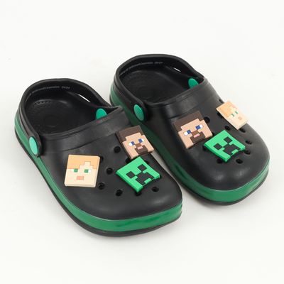 Imagen 2 del producto Zueco De Eva Niño Negro Pins Personajes Minecraft