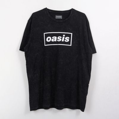 Polera Manga Corta Hombre Gris Logo Oasis