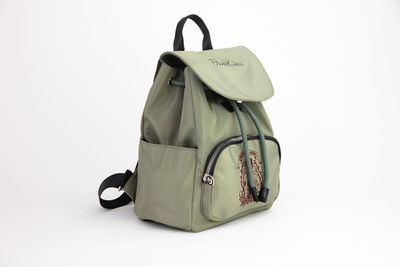 Imagen 2 del producto Mochila Mujer Gris Flores Frida Kahlo