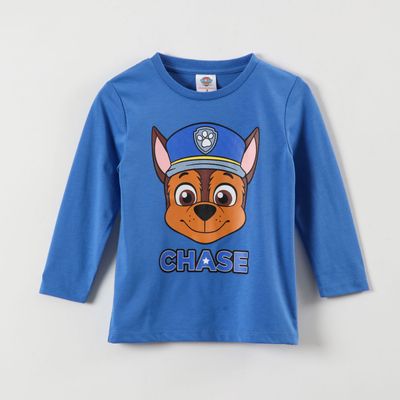 Polera Manga Larga Niño Chase The Cop Azul Paw Patrol