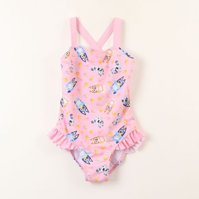 Traje de Baño Tirantes Niña Rosado Bluey & Bingo Bluey