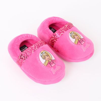 Imagen 2 del producto Pantufla Niña Lentejuelas Logo Rosado Barbie