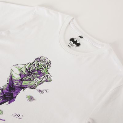 Imagen 2 del producto Polera Manga Corta Hombre Prince of Crime Blanco DC Comics