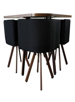 Imagen 2 del producto Juego de Comedor con 4 sillas Negro Vincenzi