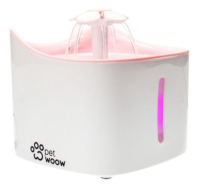Petwoow Fuente De Agua Bebedero Perros Y Gatos Rosada