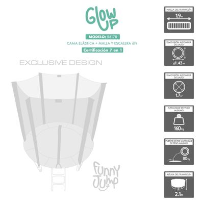 Imagen 2 del producto Pack cama elástica 6 ft Ed Exclusiva R + Set Basketball