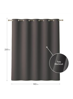Imagen 2 del producto Cortina de Tela Blackout Gris Grafito 140x220 cm Vincenzi 