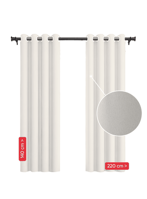 Imagen 2 del producto Pack Cortina de Tela Blackout Vincenzi 140x220 Blanca