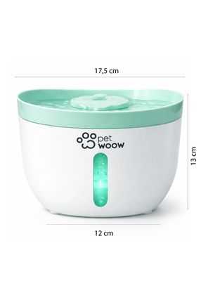 Imagen 2 del producto Bebedero o Fuente de Agua para Perros y Gatos Verde Petwoow