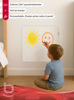 Imagen 2 del producto PANEL CALEFACTOR BAJO CONSUMO 425W BLANCO B-FRESH