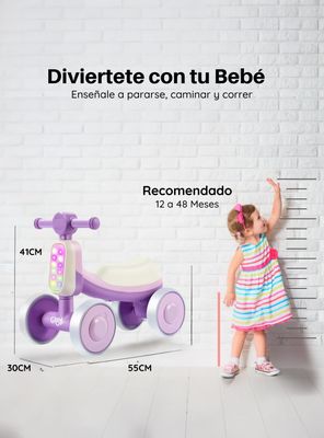 Imagen 2 del producto Triciclo Infantil bambi luces y sonidos púrpura