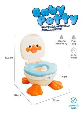 Imagen 2 del producto Pelela Patito Duck Baby Potty 3 en 1 Azul 18 a 36 meses