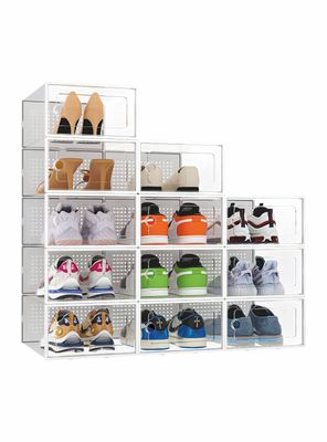 Caja Organizadora De Zapatos Apilables Set 4 Unidades