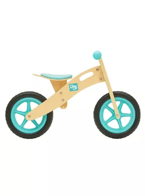 Bicicleta De Aprendizaje De Madera Celeste para niños de 2 a 6 años