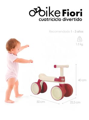 Imagen 2 del producto Triciclo Infantil de 4 Ruedas Fiori Rojo GlowUp