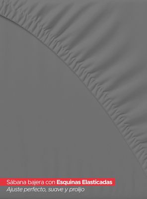 Imagen 2 del producto Juego De Sábanas Gris 1800 Hilos Ultra Suave 1,5 plazas Vincenzi