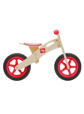 Bicicleta De Aprendizaje De Madera Roja para niños de 2 a 6 Años