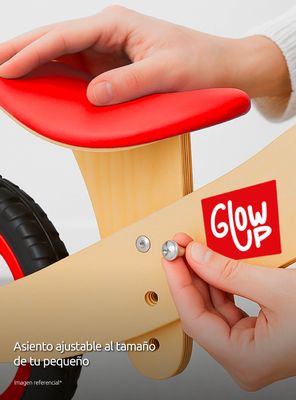 Imagen 2 del producto Bicicleta De Aprendizaje De Madera Roja para niños de 2 a 6 Años