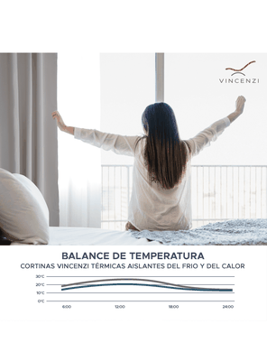 Imagen 2 del producto Pack Cortina de Tela Blackout + Velo Vincenzi 140x220 Blanca