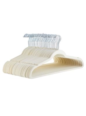 Set 50 Colgador Gancho Perchas Ropa Felpa Antideslizante