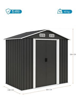 Imagen 2 del producto Bodega Prefabricada Jardín XXL 194x130x184