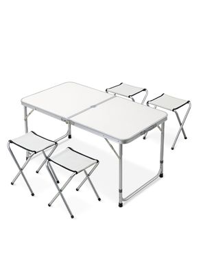 Mesa de camping plegable con 4 pisos Miglu