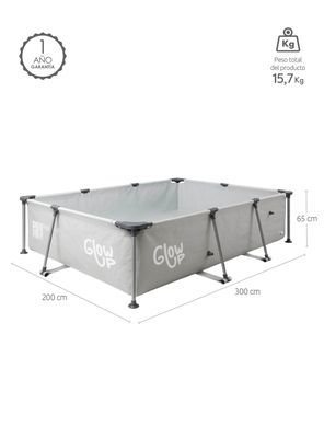 Imagen 2 del producto Piscina Estructural 3700 Litros Rectangular 2x3mts GlowUp