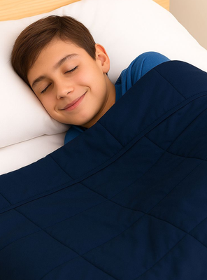 Imagen 1 del producto Manta de gravedad niños Azul oscuro 4,5K 152x102 cm Manta de Peso GlowUp