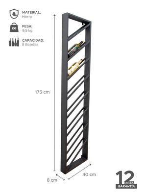 Imagen 2 del producto Soporte Lateral Para Botellas Vinos De Hierro Alta Calidad