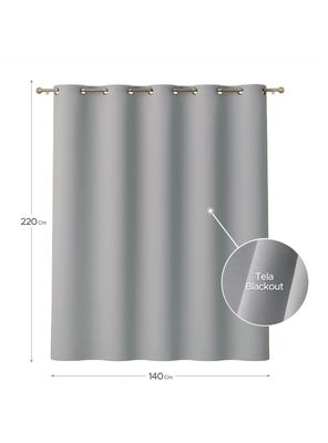 Imagen 2 del producto Cortina de Tela Blackout Gris Vincenzi 140x220