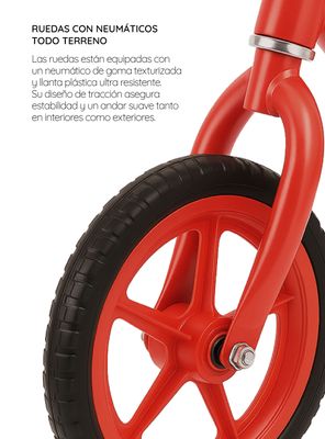 Imagen 2 del producto Bicicleta De Equilibrio Infantil Dodo Rojo Glowup