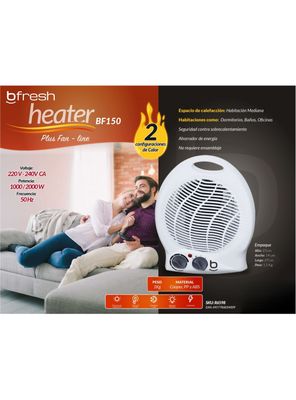 Imagen 2 del producto Pack 2 Termoventilador Estufa Calefactor Electrico Bf-150